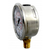 "Manômetro com tubo Bourdon, com enchimento de líquido caixa em aço inoxidável Modelo: 213.53.063 250 kgf/cm2 2.ª escala psi 1/4 NPT montagem inferior" - 1