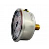 "Manômetro com tubo Bourdon, com enchimento de líquido caixa em aço inoxidável Modelo: 213.53.063 10 kgf/cm2 2.ª escala psi 1/4 NPT montagem traseira " - 1
